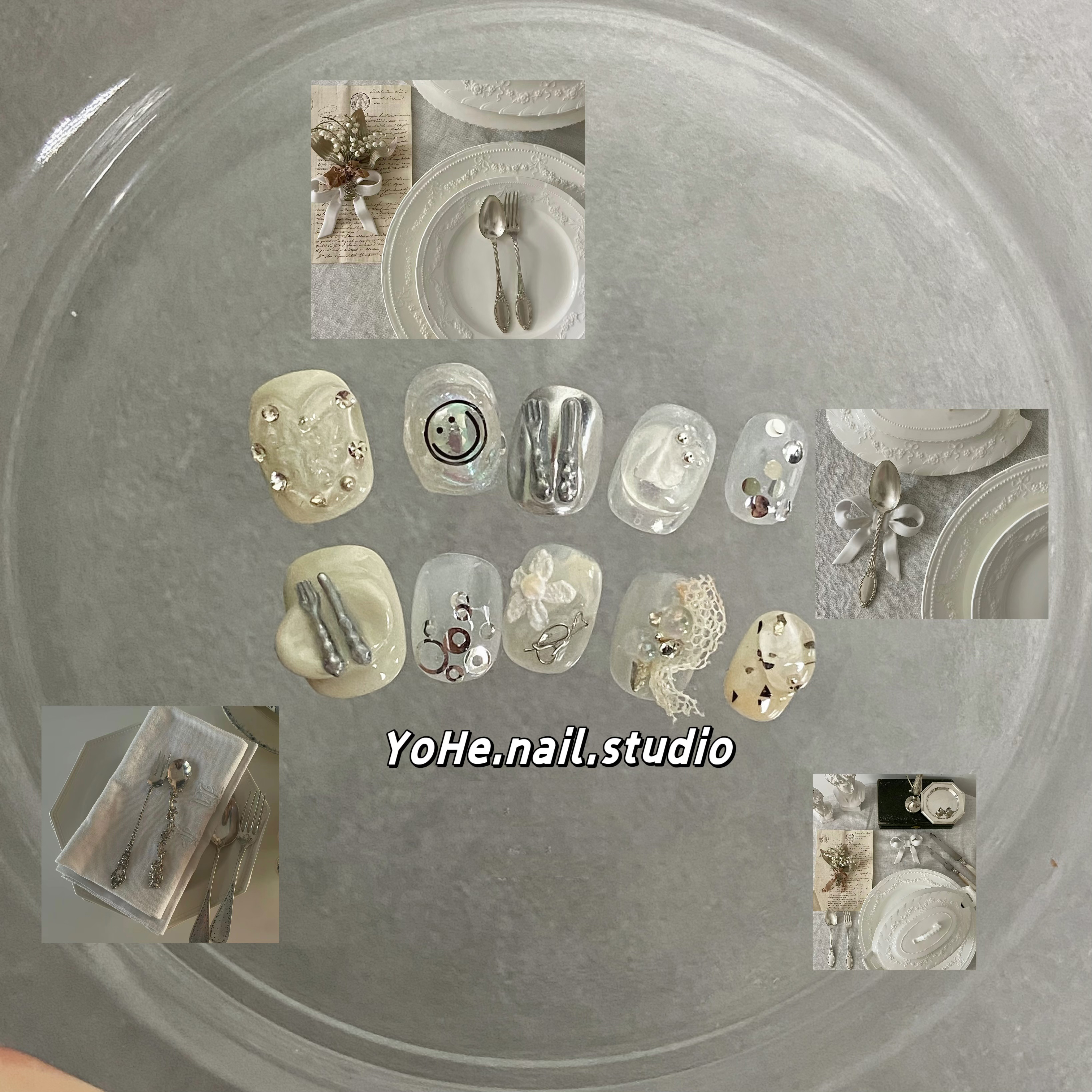 法式浪漫小众ins风穿戴甲美甲