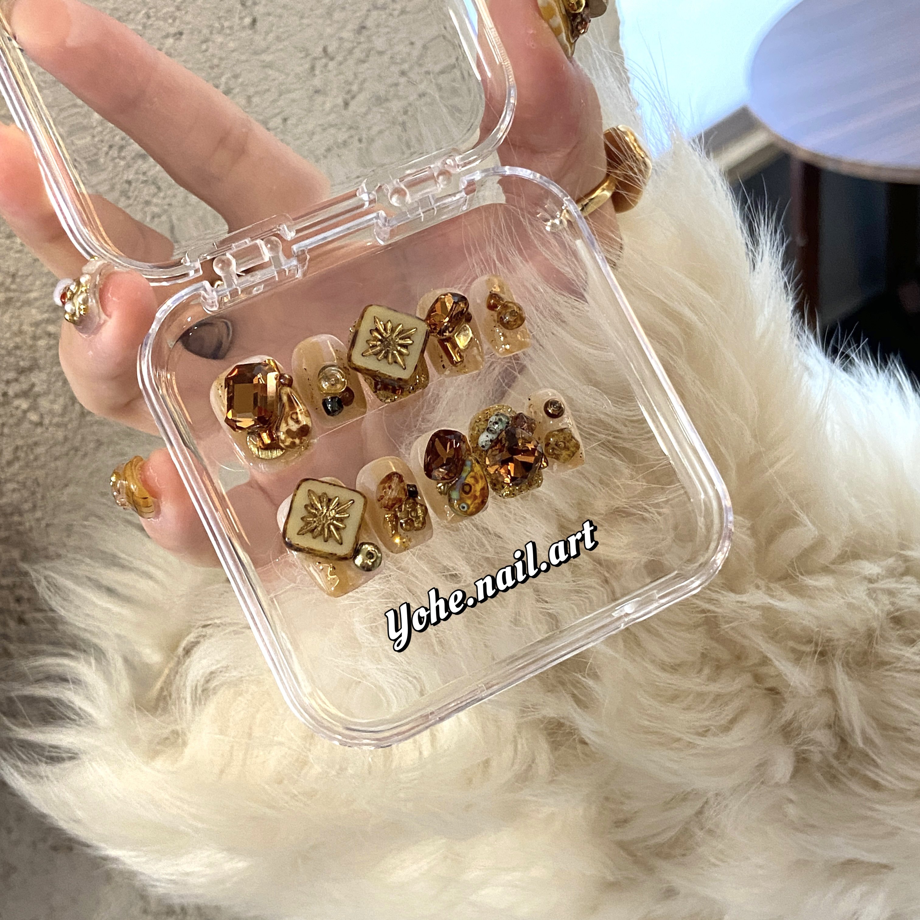 宥荷Studio 新年限定 无事牌 穿戴甲美甲定制假指甲手工定制短甲,彩妆/香水/美妆工具,穿戴甲/甲片,淘宝优惠券,粉丝福利购,淘宝优惠卷