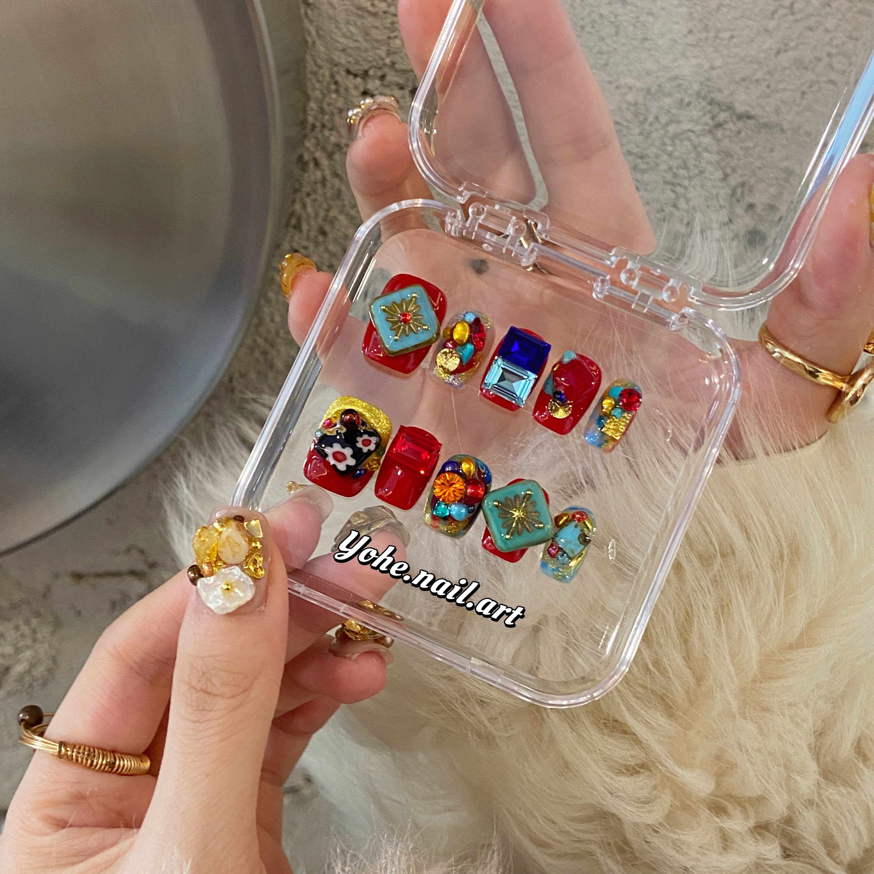 宥荷Studio 新年限定 大鱼海棠穿戴甲美甲定制假指甲手工定制短甲,彩妆/香水/美妆工具,穿戴甲/甲片,淘宝优惠券,粉丝福利购,淘宝优惠卷