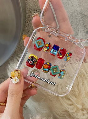 宥荷Studio 新年限定 大鱼海棠穿戴甲美甲定制假指甲手工定制短甲