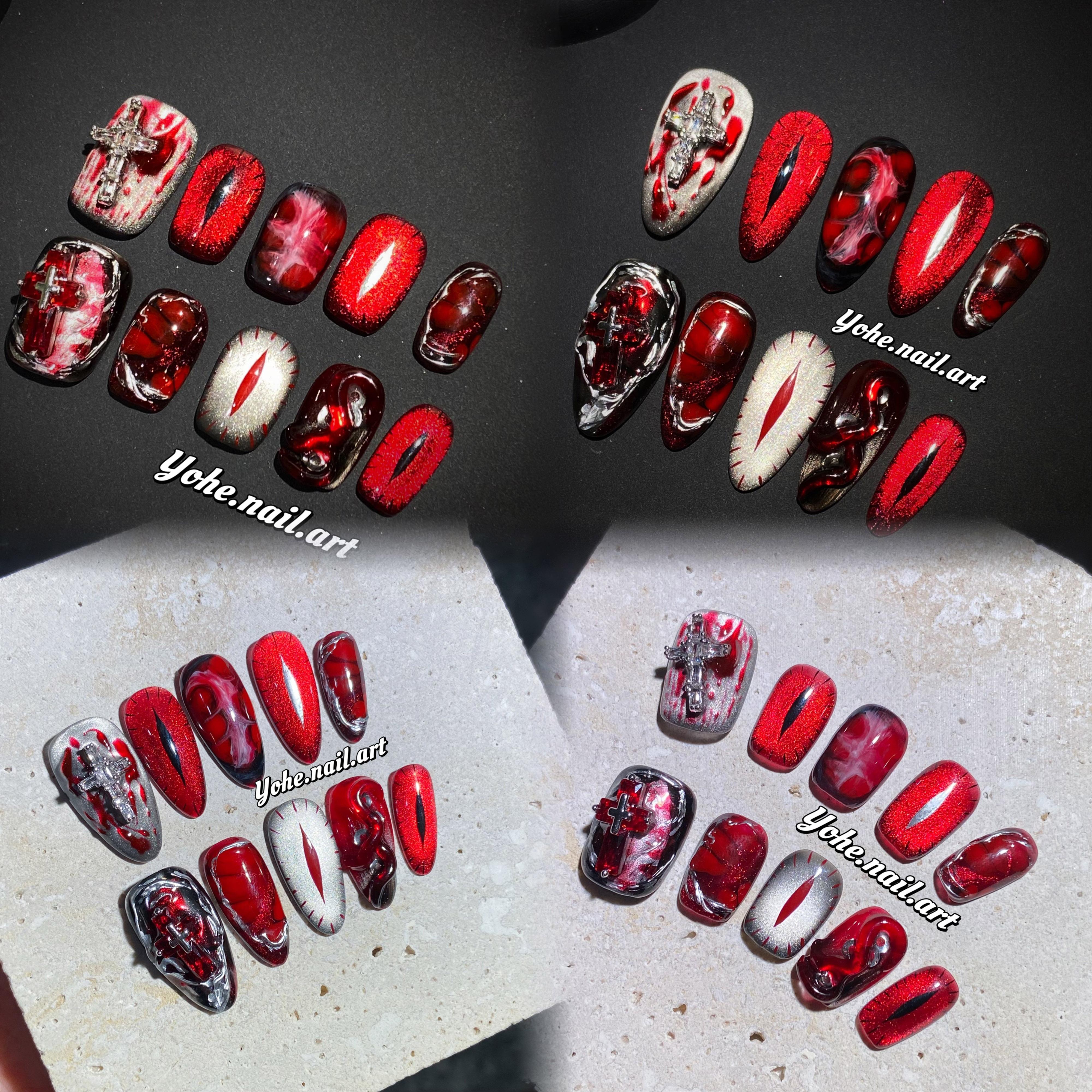 恶魔之瞳辣妹Y2K穿戴甲