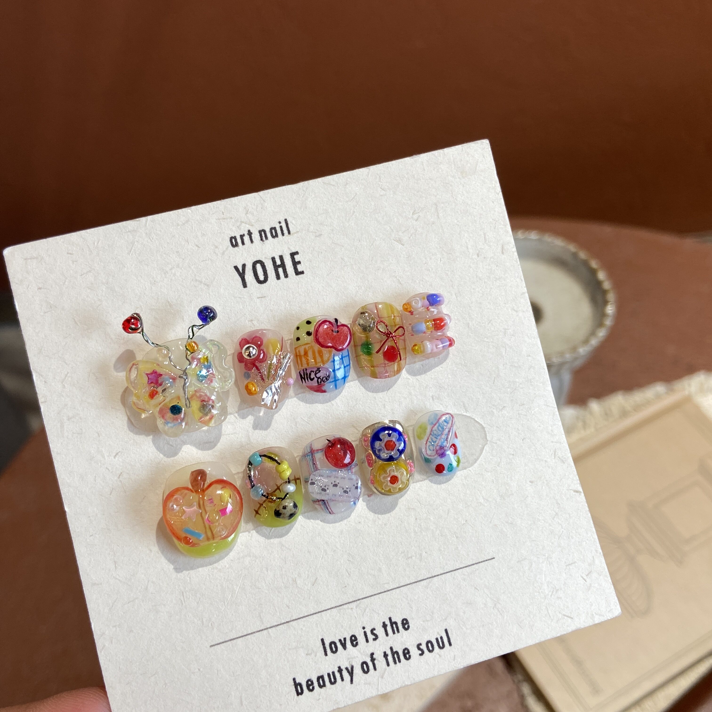 宥荷Studio 萌趣糖果屋 高级感穿戴甲美甲定制假指甲手工定制短甲