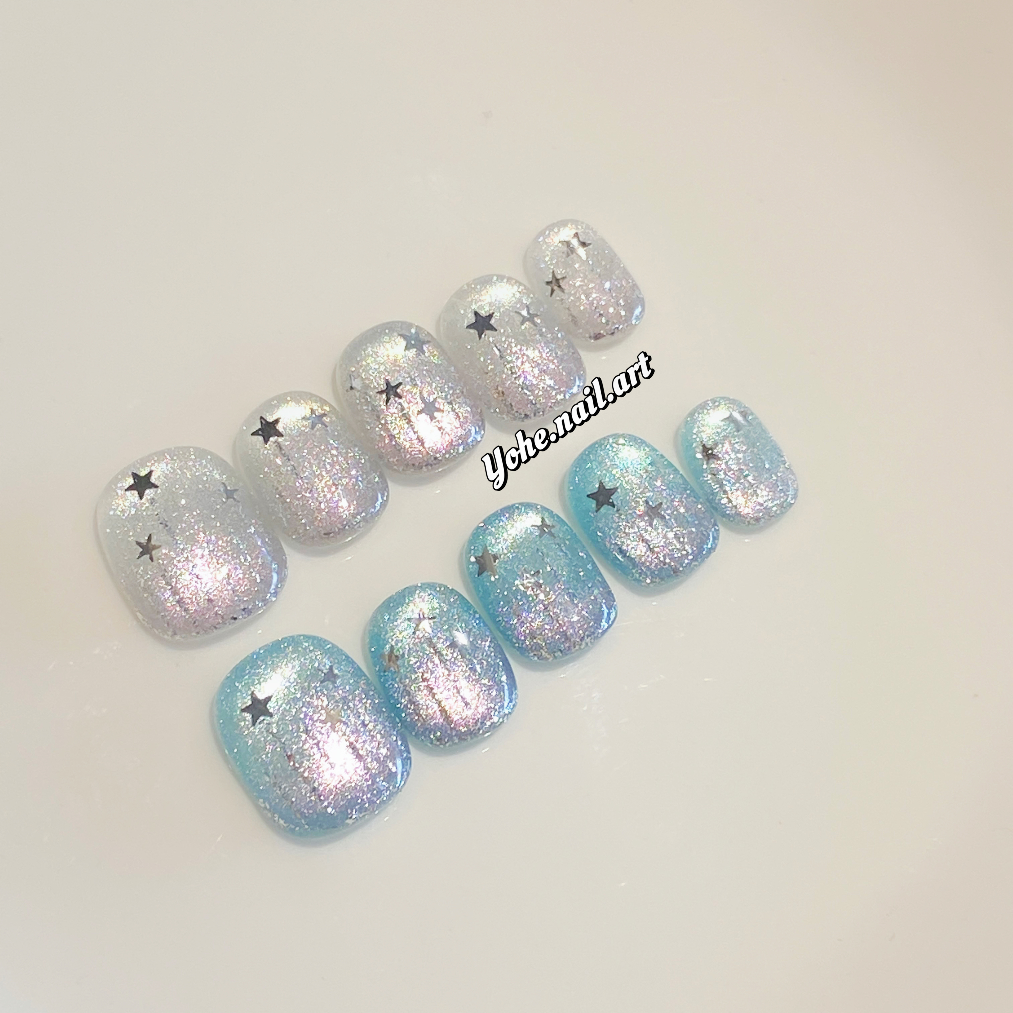 流星雨ins高级感穿戴甲美甲