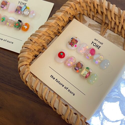 宥荷Studio 凯蒂软柿子高级感穿戴甲美甲定制假指甲手工定制短甲