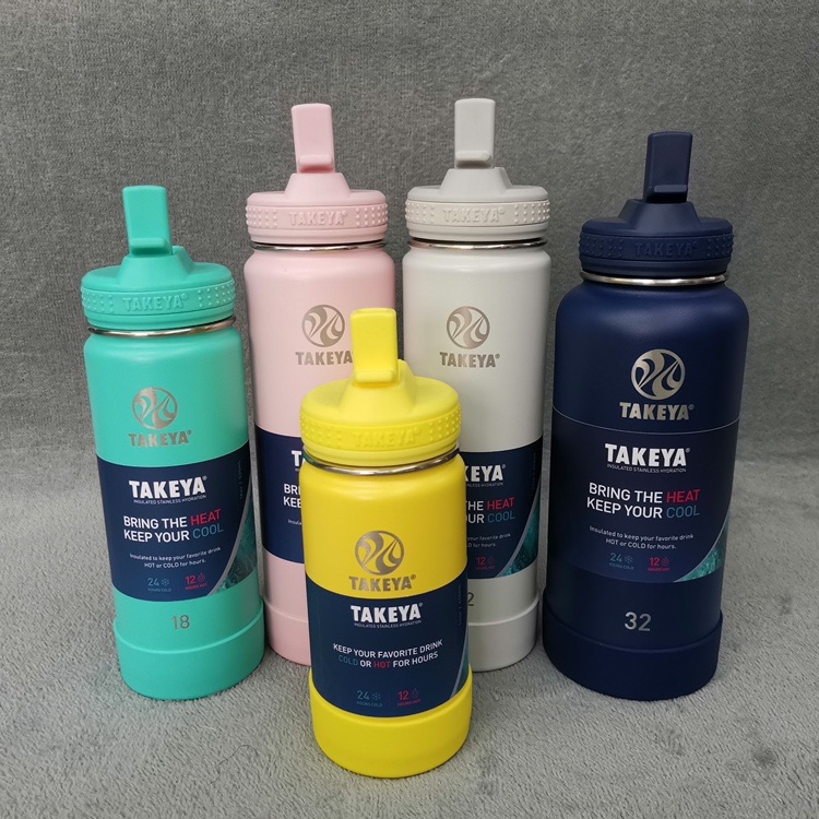 吸管保温杯运动不锈钢TAKEYA