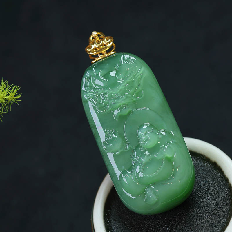 原创设计翡翠金镶玉手饰送妈妈