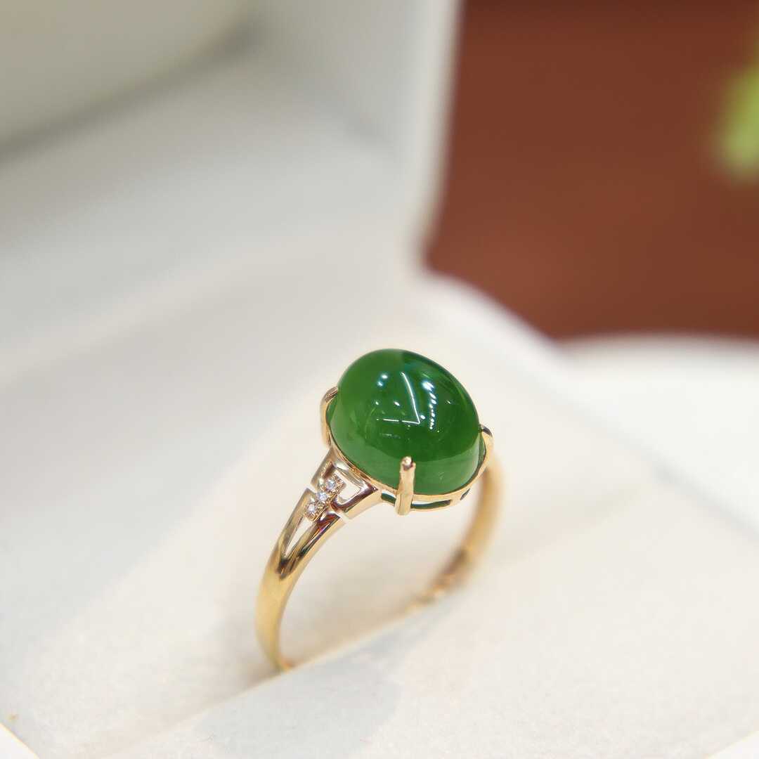 原创设计翡翠金镶玉送妈妈礼物