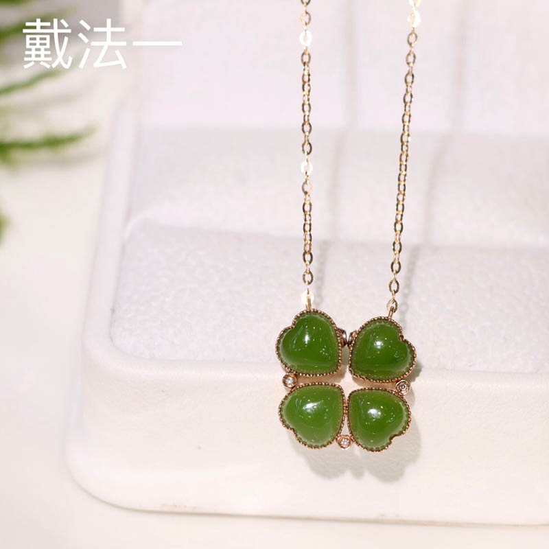 原创设计翡翠金镶玉送老婆礼物