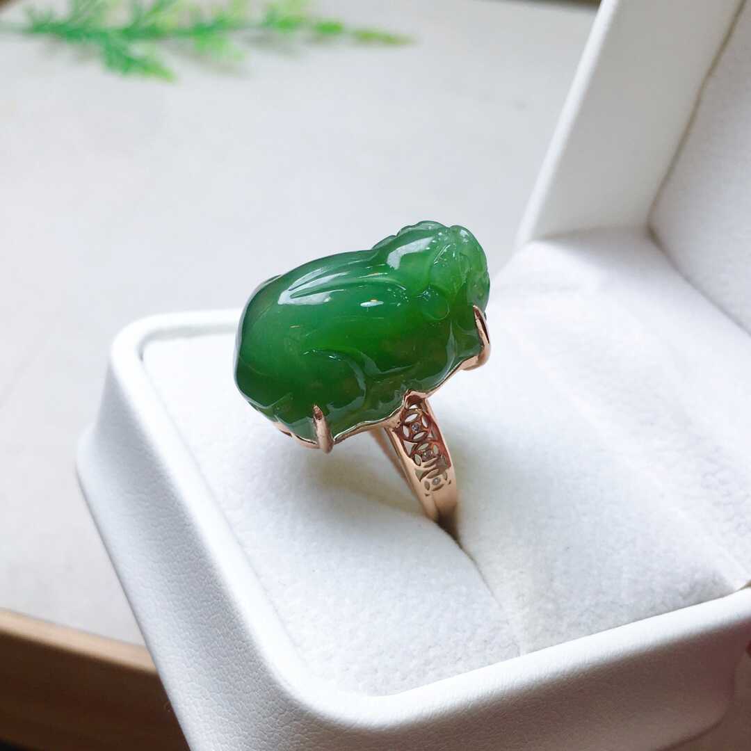 原创设计翡翠金镶玉送老婆礼物