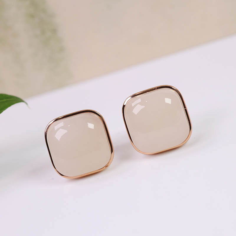 原创设计翡翠金镶玉耳饰送妈妈