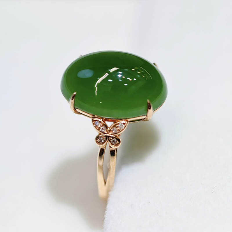 原创设计翡翠金镶玉送老婆礼物