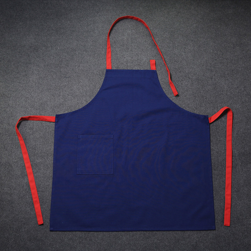 围裙定制纯棉帆布印字LOGO工作服餐厅美甲奶茶花店厨房韩版包邮