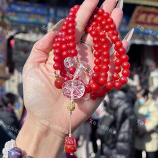 【五台直发】哑光南红108颗念珠弟子珠 转运平安