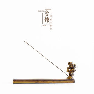 太湖石香插新中式摆件仿古寿山石家居家用沉香檀香茶道香道陶瓷制