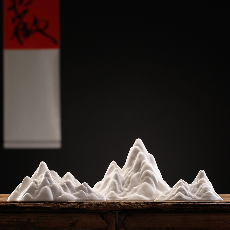 创意中式陶瓷假山摆件鱼缸造景沉水沙盘装饰枯山桌面装饰样板房间