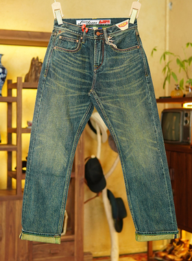 8037赤耳丹宁牛仔裤男士秋季新款纯棉时尚休闲宽松直筒百搭复古潮