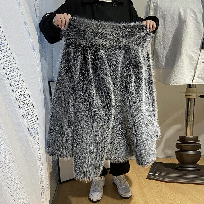 2024 가을 겨울 남성 여우 모피 자켓 캐주얼 패션 기질 따뜻한 모피 두꺼운 따뜻한 비즈니스 윈드 브레이커