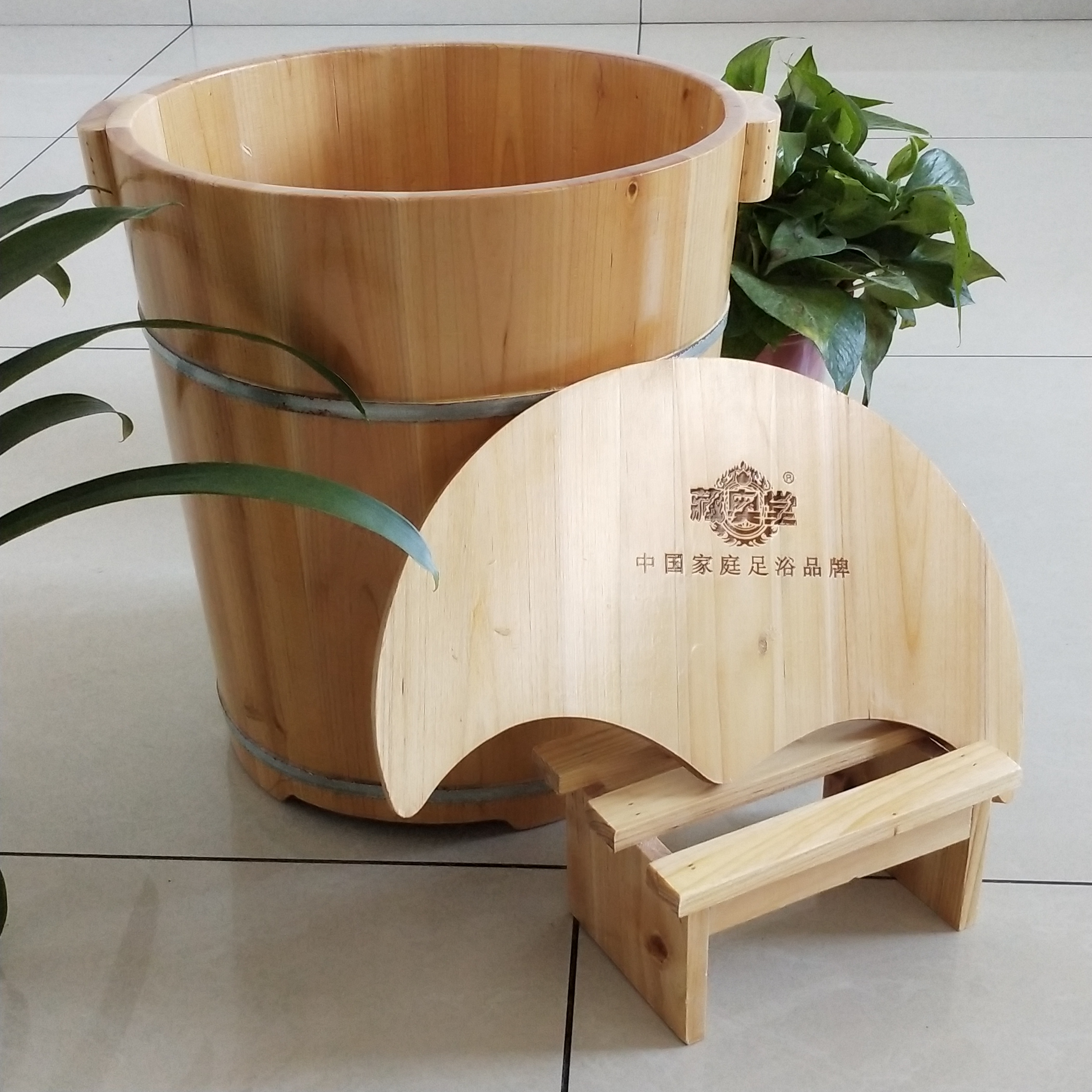 藏奥堂杉木泡脚木桶足疗足浴桶洗脚桶实家用加厚高深桶神器过小腿