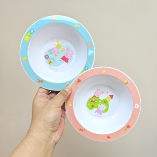 出口大不列颠 孩*宝家小猪家儿童塑胶饭碗 可进洗碗机和微波炉