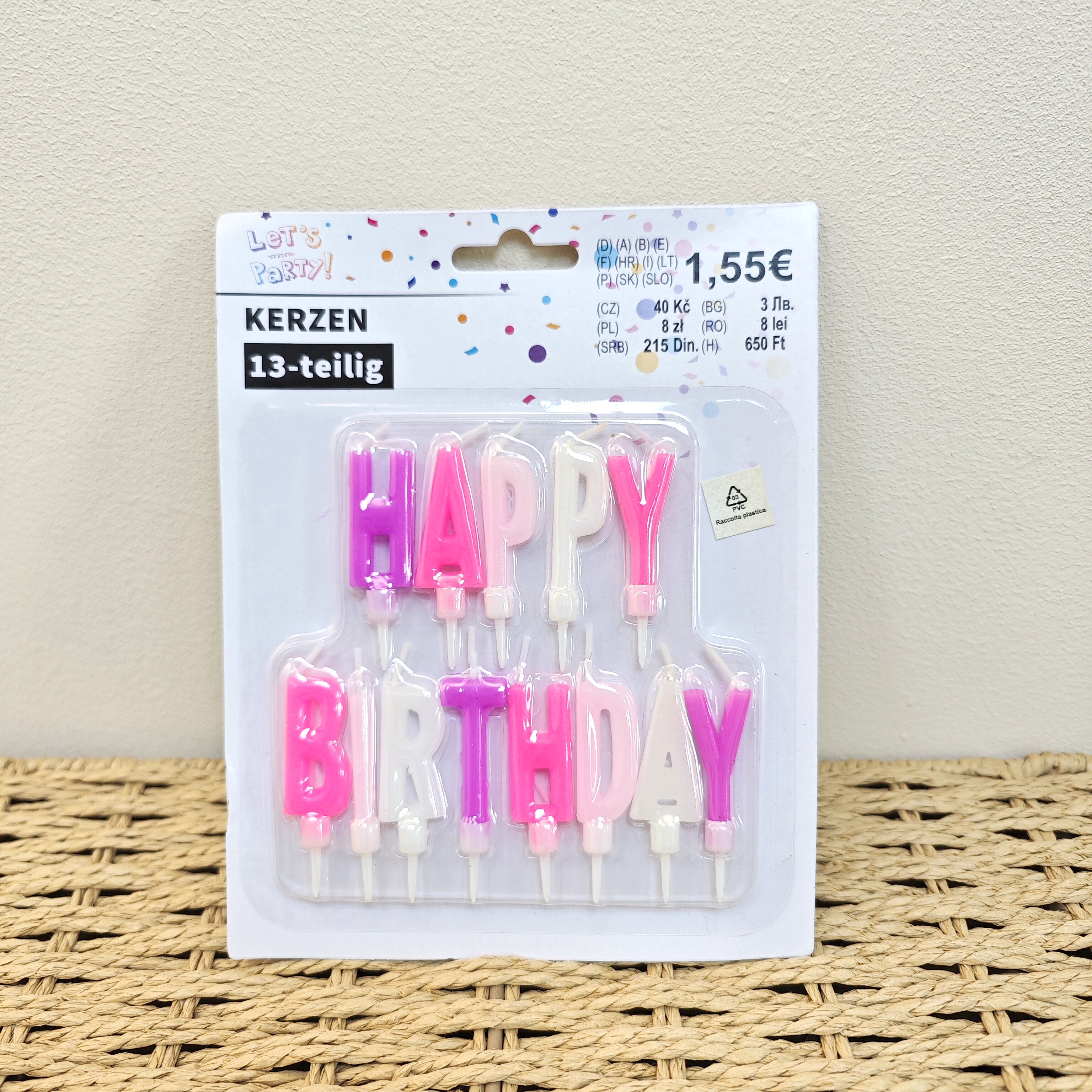 出口欧洲 HAPPY BIRTHDAY 的13支英文字母生日蜡烛