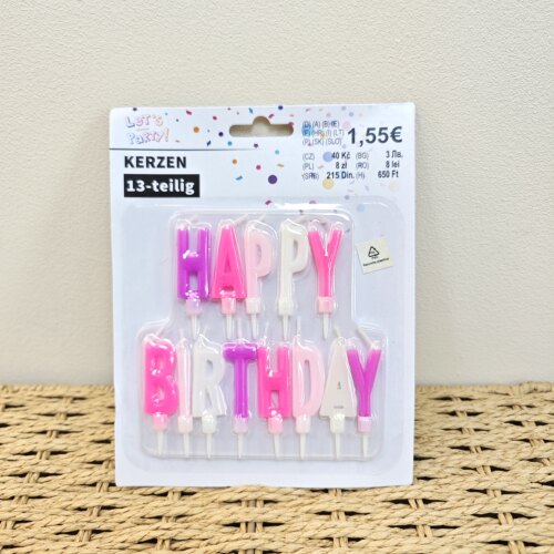 出口欧洲 HAPPY BIRTHDAY 的13支英文字母生日蜡烛