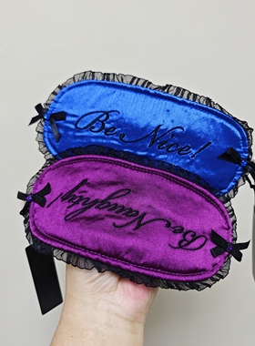 出口加拿大 LE SENZA原装带吊牌复古丝质睡眠眼罩  遮光眼罩