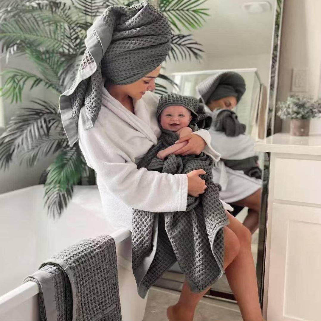 官售37.99美金 出口美国Sutera Silverthread 纯棉华夫格大浴巾,居家布艺,浴巾,淘宝优惠券,粉丝福利购,淘宝优惠卷