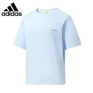 adidas阿迪达斯女士速干短袖T恤2026新款圆领运动休闲上衣KQ5383