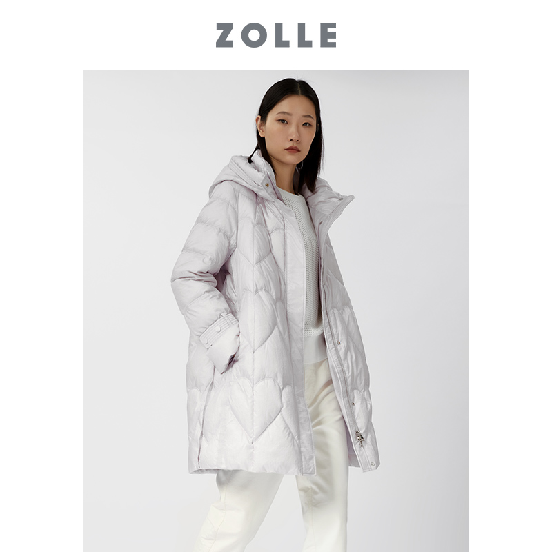 ZOLLE因为秋冬新款纯色百搭显瘦女外套时尚保暖羽绒服2023年新款