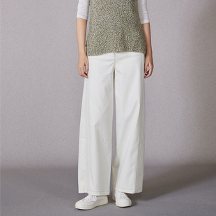 ZOLLE因为老钱风时髦显瘦中腰明线设计25秋冬新款直筒裤女