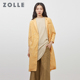 ZOLLE因为 通勤纯色百搭polo领风衣外套