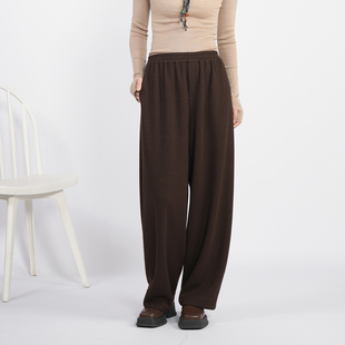 ZOLLE因为羊毛醋纤舒适透气保暖百搭文艺风秋冬休闲弯刀裤 女裤