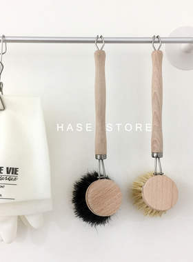 德国同款马毛锅刷厨房餐具清洁刷家用长柄碗碟刷可替换刷头剑麻刷