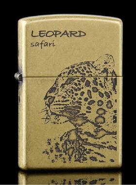 ZIPPO原装正品打火机 韩版 双面深雕 古铜豹子 专柜正版 限量珍藏
