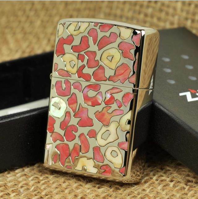 ZIPPO原装正品打火机 幻彩 粉色字母贝壳图案 专柜正版限量SFR-LB