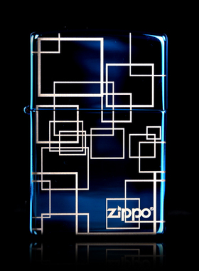 ZIPPO原装正品打火机防风 蓝冰抽象自由空间A 专柜正版限量珍藏版