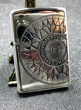 ZIPPO原装正品打火机 日版 镀银做旧 两面深雕航海罗盘 限量1000