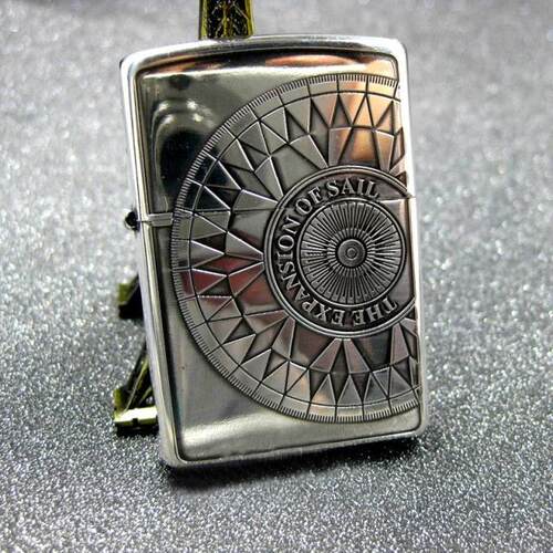 zippo日版镀银打火机