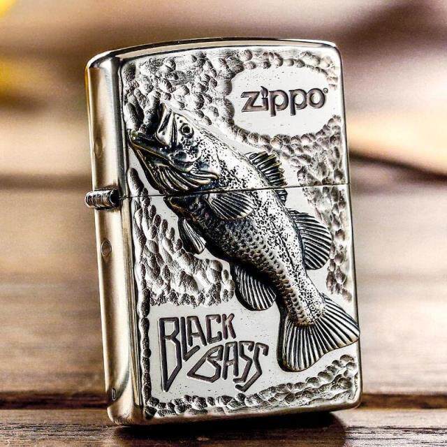 ZIPPO原装正品打火机 日版 镀银贴章 富贵鱼 年年有余 专柜正版ZP