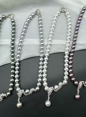 中古Vintage轻奢气质百搭施家珍珠简约高级感珍珠项链优雅甜美