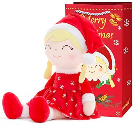 gloveleya christmas doll baby girl gifts soft plush toy sant