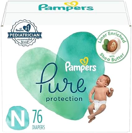 Pampers Pure Protection Diapers Size 0 76 count- Disposabl