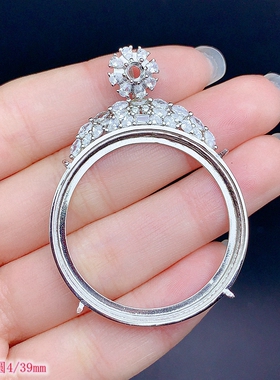 S925纯银平安扣吊坠圆形大尺寸