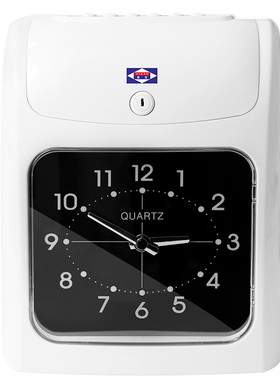 爱宝J-880打卡机纸卡考勤机纸质公司员工上下班插卡签到机微电脑