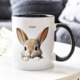 姓名节日礼物杯 个性 萌宠兔子高地牛定制马克杯 多色釉面陶瓷杯