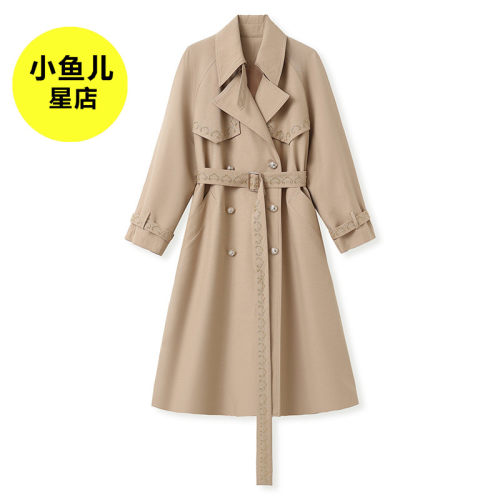 高端复古秋冬气质绣刺绣珠时尚开衫风衣新款高定新中式飘带大衣女
