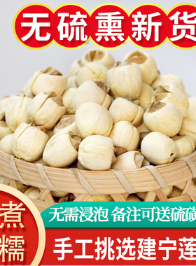 2025年新货建宁建莲无熏硫软糯白莲子干货新鲜大颗粒无心去芯福建