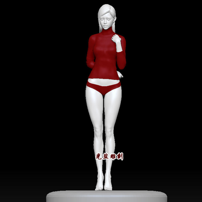 美女手办三维模型精雕图3dsmax女性人体犀牛3d打印型stl圆雕图