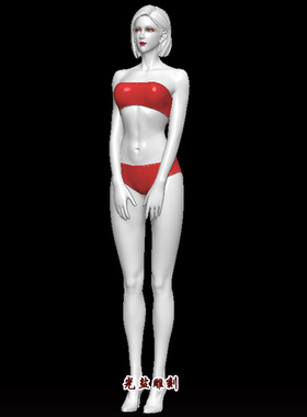 美女stl圆雕图精雕图3dsmax三维模型zbrush人体美女3d打印素材