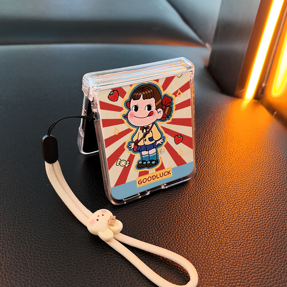 光芒适用华为pocket2手机壳purax硬nova三星zflip7654透明vivox卡通oppofindn3n2女w荣耀v2小米mixflip2男p50